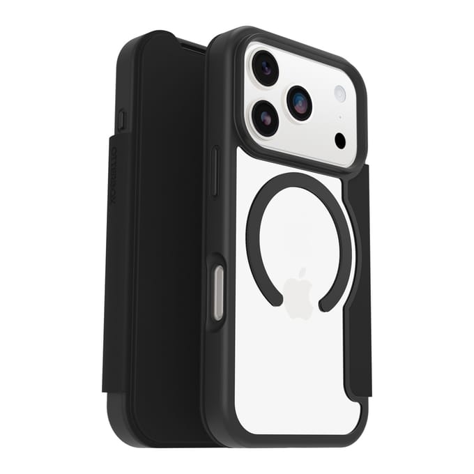 OtterBox React Folio MagSafe Apple iPhone 17 Pro Black Crystal - clear/black