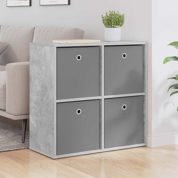 vidaXL - Dressoir - Beton - Grijs - 68,5 - x - 32 - x - 67 - cm
