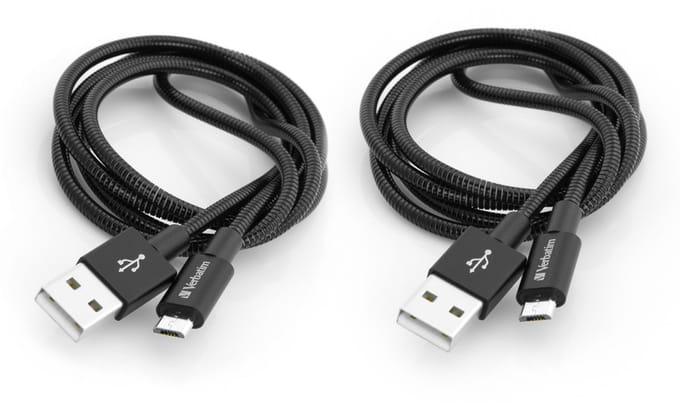 Verbatim Sync&Charge Lightning - Micro-B 30cm kabel Zilver(#48874)