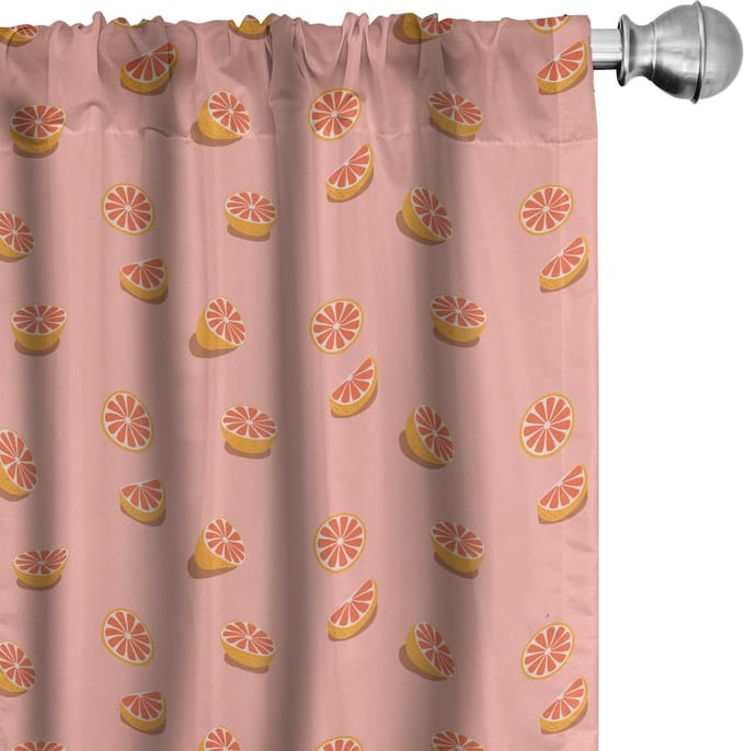 ABAKUHAUS – Fruitgordijnen 2x75x225 – microvezel – Blush Burnt Sienna