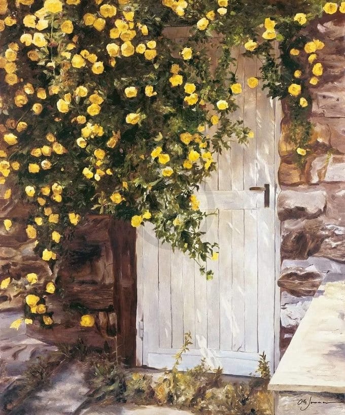 Kunstdruk Christian Sommer - Sommergarten 98x118cm