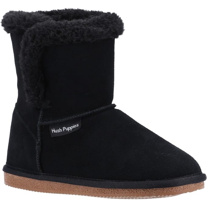Hush Puppies Dames/dames Ashleigh Slipper Laarzen van Suède (Zwart)