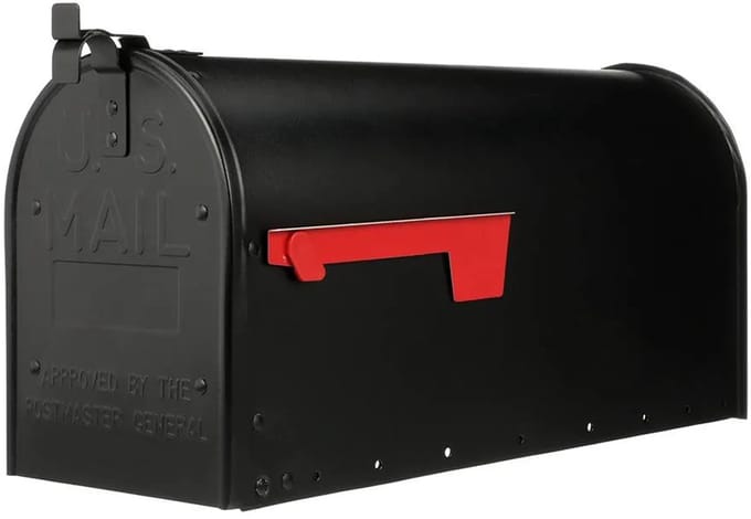 Amerikaanse brievenbus / US mailbox Elite Zwart / Maat Large