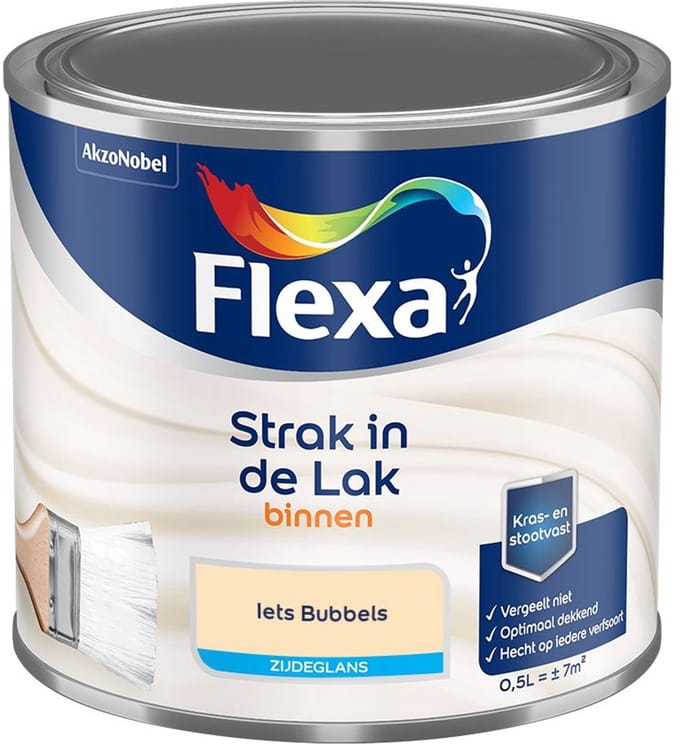 Flexa - Strak In De Lak Binnenlak Zijdeglans - Iets Bubbels - Mengverf - 500 Ml