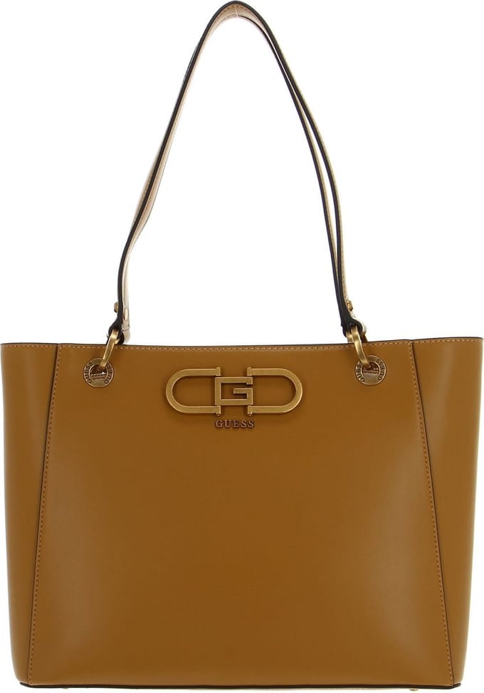 GUESS Handtas Fleet Noel Tote Mustard Mosterdgeel