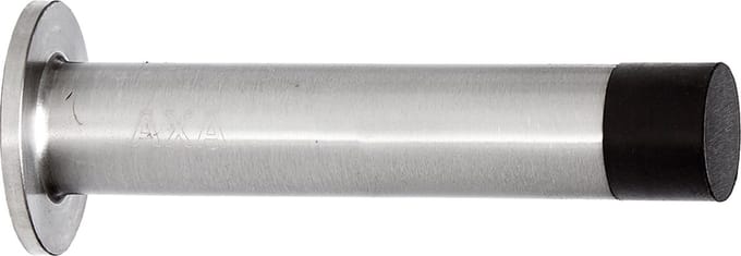 AXA Deurstopper (model WS16) Geborsteld RVS met rubber (Zwart): Wandmontage.