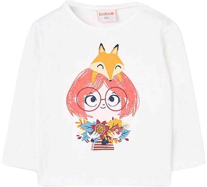 Boboli Knit Basic T-shirt Met Lange Mouwen Wit 7 Years Jongens,Meisjes