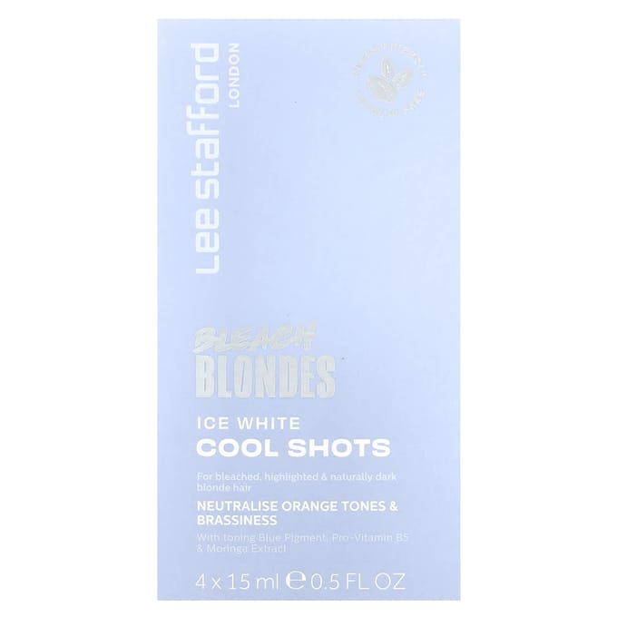 Lee Stafford - Bleach Blondes Ice White Toning Cool Shots - 4x 15ml