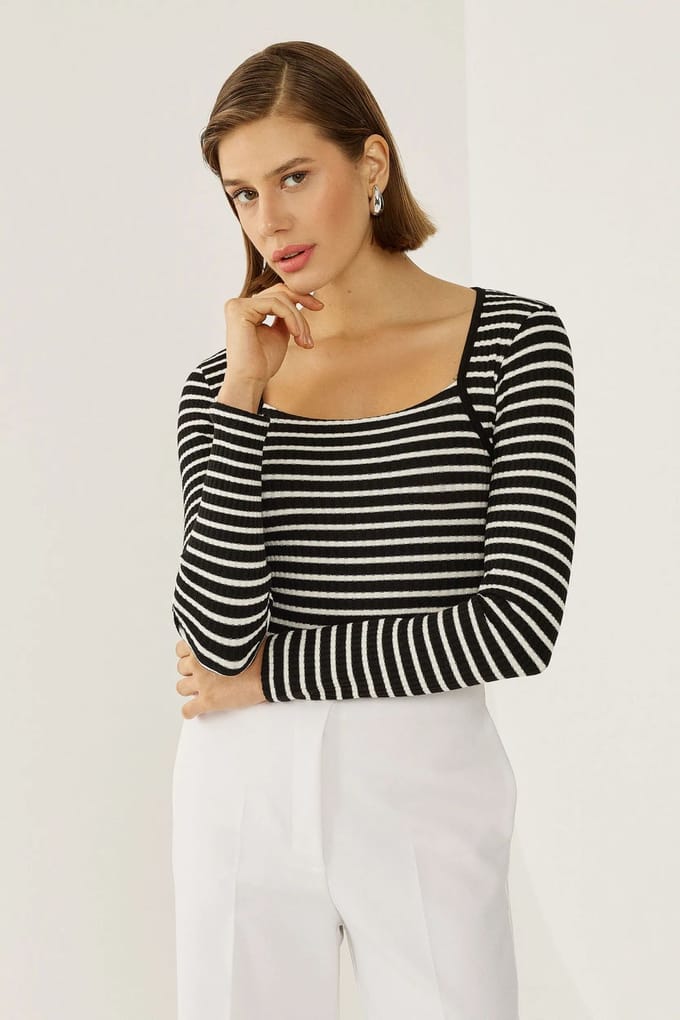 Gestreepte Basis Top