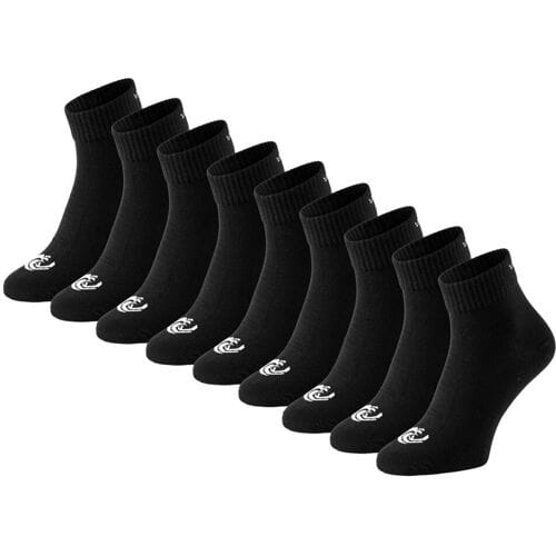 Vinnie-G Quartersokken 9-pack Zwart-43/46