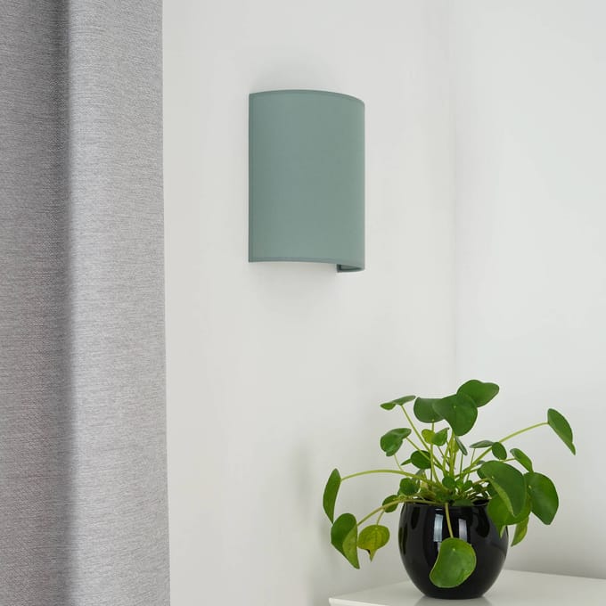 Duolla Wandlamp Celine, salie, stof, E27
