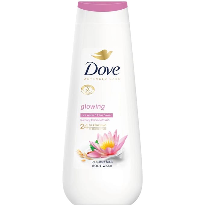 Dove Advanced Care Serie - Glowing Douchegel - 400ml - Voor Vrouwen - Biologische Formule