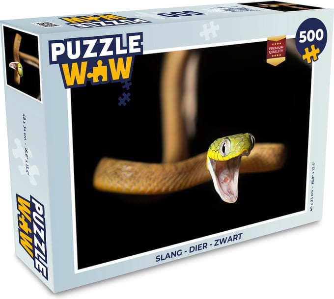 Puzzel Slang - Dier - Zwart - Legpuzzel - Puzzel 500 stukjes