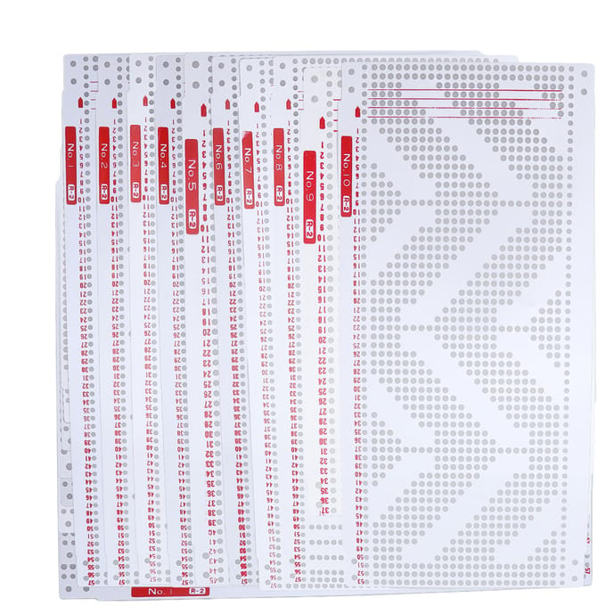 10 stuks Perforatiekaarten Plastic Wit Zacht Duurzaam Professioneel Geperforeerde Indexkaarten voor Huishouden white