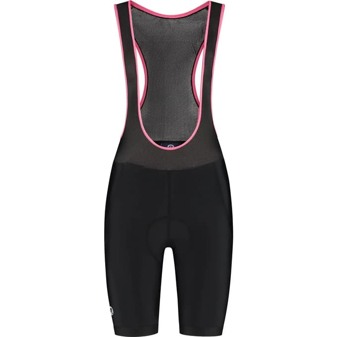 Rogelli Core Dames Korte Fietsbroek - Bretels - Zeem - Zwart/Roze