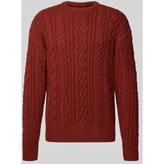 Gebreide pullover met kabelpatroon
