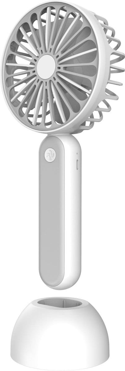 PLATINET Draadloze Pocket Ventilator - 1200 mAh - USB-C Oplaadbaar - 3 Snelheden - 3W - Wit/Grijs