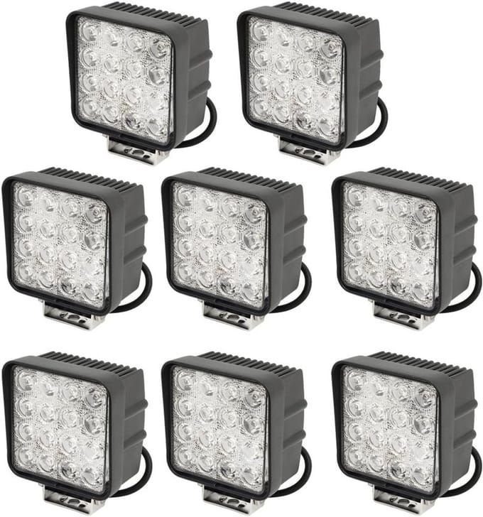 Krachtige 48W LED Werklamp voor Trekker en Graafmachine - 3800lm Wit Licht