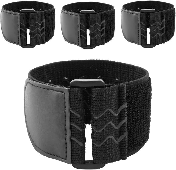 Set van 4 Herbruikbare Elastische Kabelbinders 40 x 5 cm met Antislip Silicoen voor Fietsen, Tuin en Sportuitrusting
