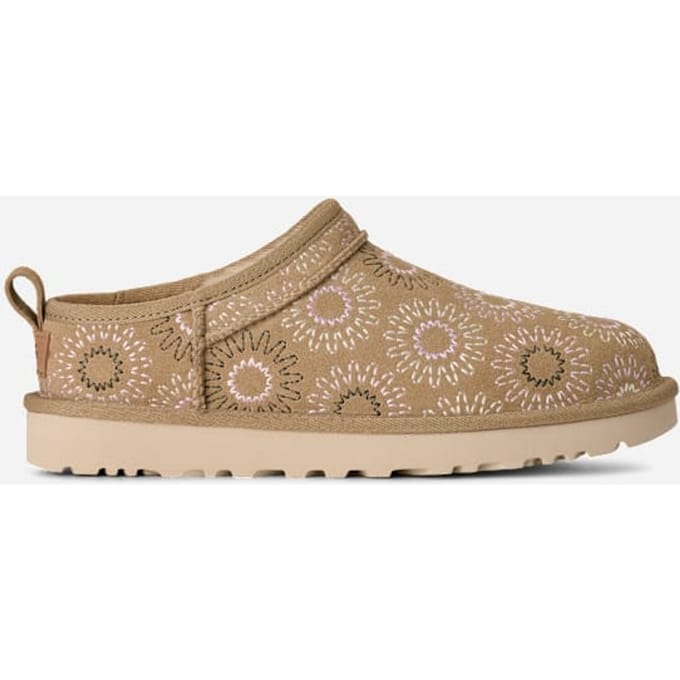 UGG® Classic Micro Sun Stitch Boot in Brown, Size 3, Suede/Polyester/Leather