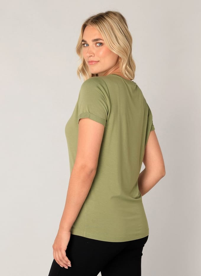 BASE LEVEL Yalba T-Shirt - Green - maat 48