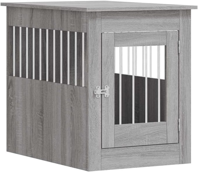 Hondenkennel met Tafelblad 55x80x68 cm Hout Grijs Sonoma Hondenbox Bench