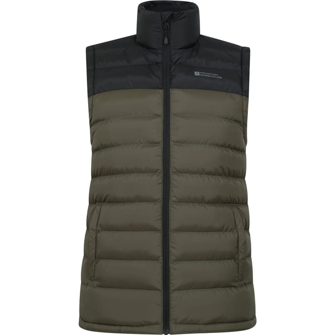 Mountain Warehouse Heren Seasons II gewatteerd gilet (Kaki Groen)