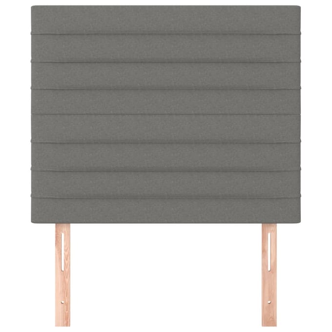 vidaXL - Hoofdbord - donkergrijs - 80x5x118/128 - cm - Stof