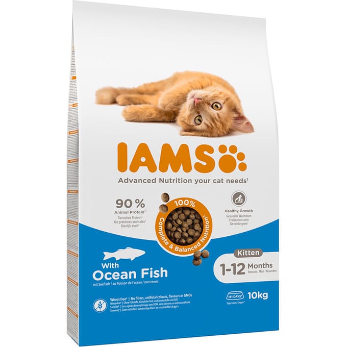 Iams Kitten & Junior Zeevis - Kattenvoer - 10 kg 1 - 12 Maanden