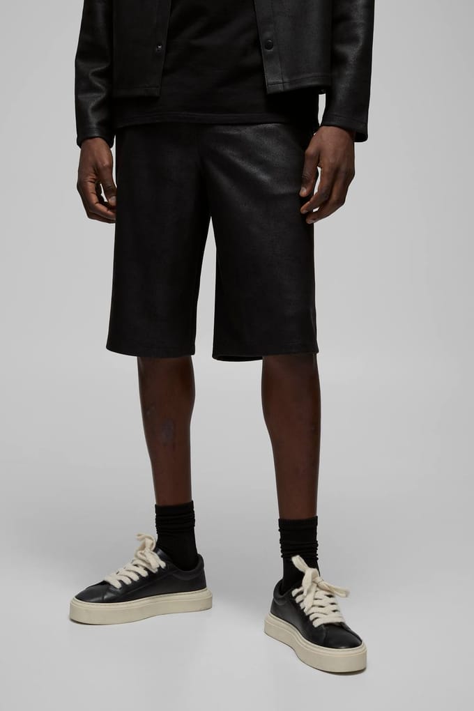 Antieke Suedette jorts met elastische taille | Black | Size Large