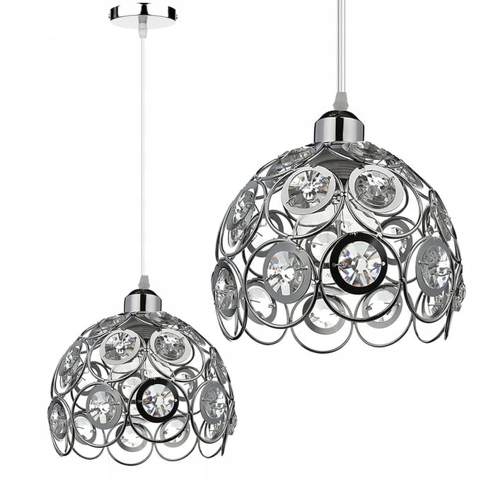 Edison Kristallen Plafondlamp LED - Chroom, E27