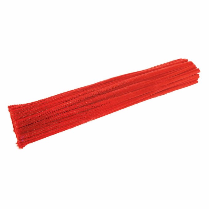Colorations chenilledraad rood knutselmateriaal 100 stuks.