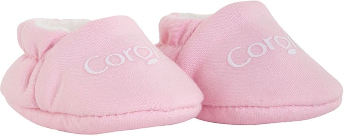 Corolle poppen pantoffels roze - Babypop accessoires 30cm.