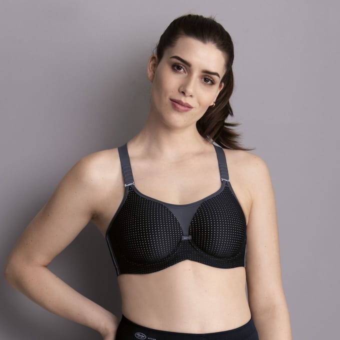 Anita - Performance WireX - Sport bh met beugel - Zwart/antraciet - 90E