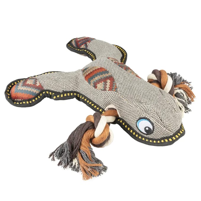 Duvoplus - Speelgoed Voor Dieren - Hond - Canvas Kikker 30x27x7cm Grijs - 1st