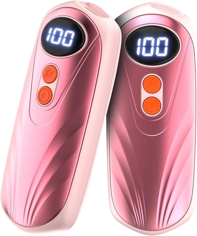 Handwarmer Oplaadbaar - Zakverwarmer Duo - Buiten Activiteiten - Compact Formaat - 2 Stuks - Roze