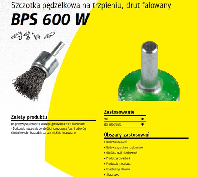 Klingspor BPS 600 W - Borstel - RVS - 30 mm - Falistisch