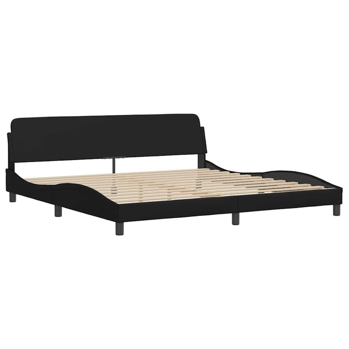vidaXL - Bedframe - "Dover" - kunstleer - zwart - 200x200 - cm