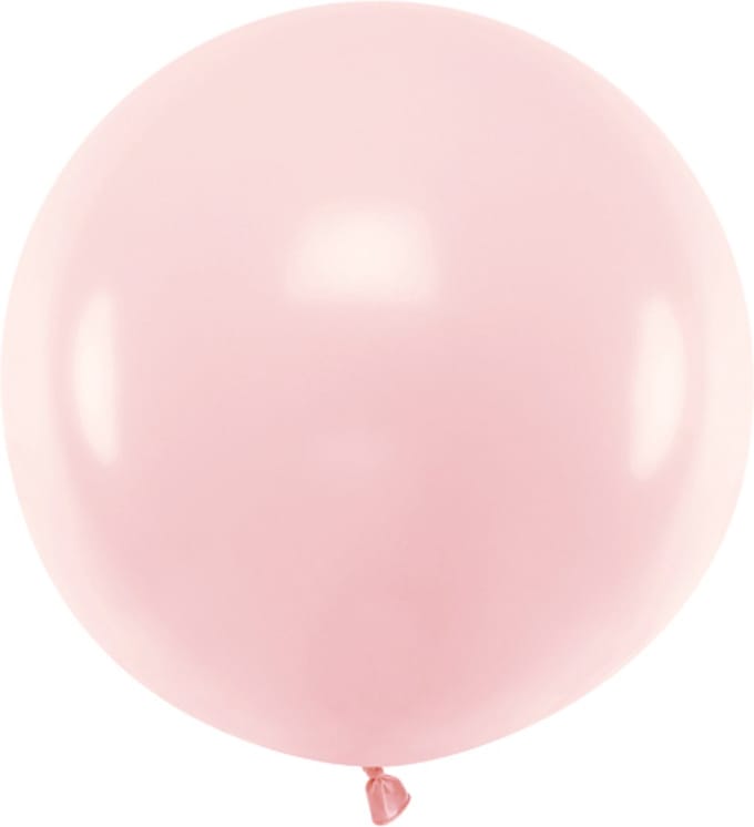 PARTYDECO - Gigantische lichtroze latex ballon 60 cm