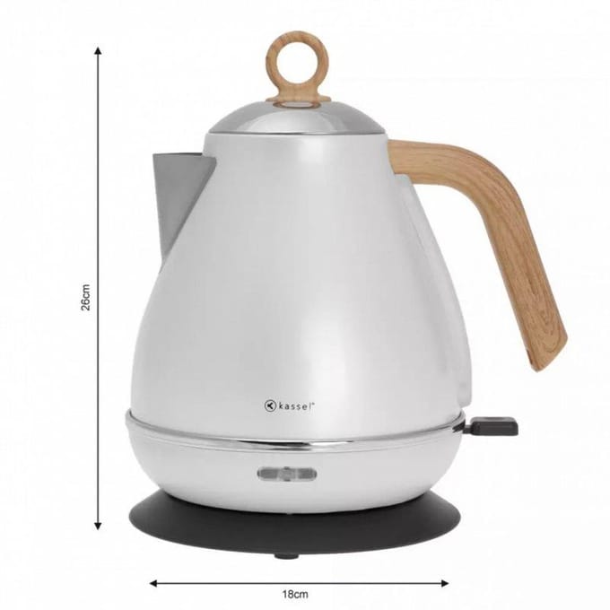 Kassel 93233 - Retro Waterkoker - 1,7L - RVS - Pearl