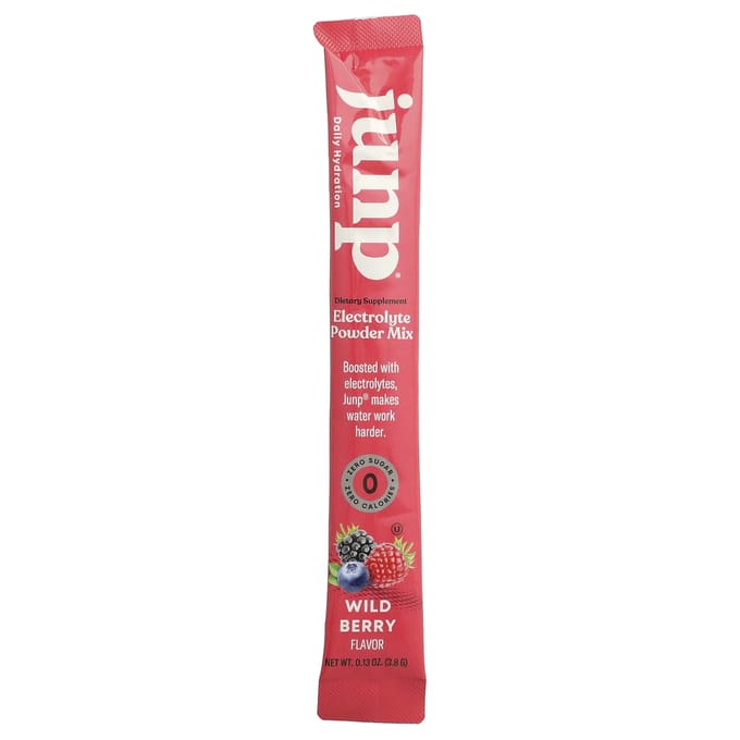 JUNP Hydratatie, Elektrolyten Poedermix, Wilde Bes, 5 Stick Packs, 3,8g (0,13 oz) Elk