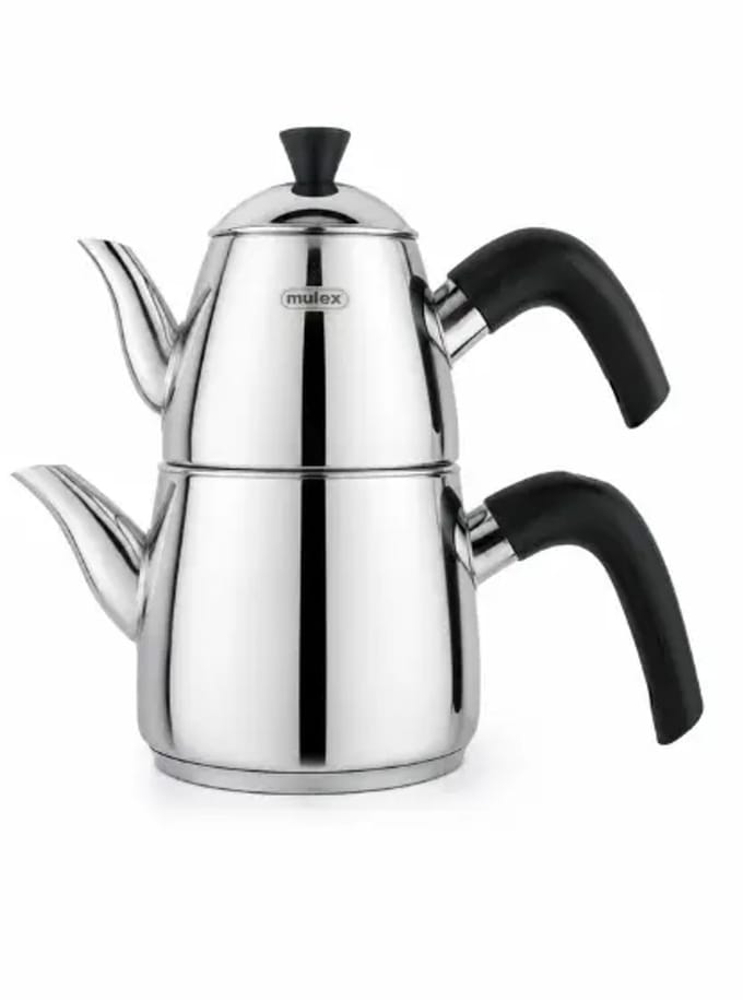 Mulex – theepotset – 18/10 – glanzende afwerking – RVS – 1,0/2,0 l inductie