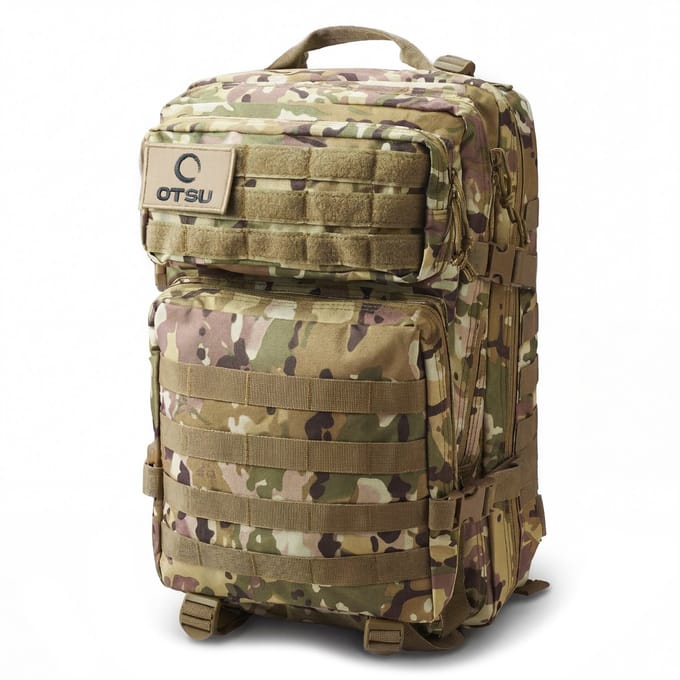 Expedition | Camouflage tactische rugzak van 40 liter met patchpaneel
