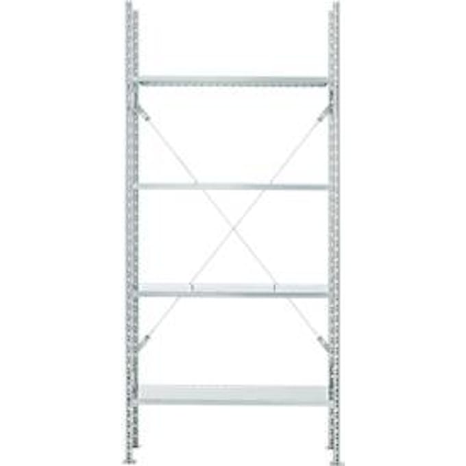 Basisstelling, 4 legborden, H 2278 x B 1055 x D 300 mm, gegalvaniseerd