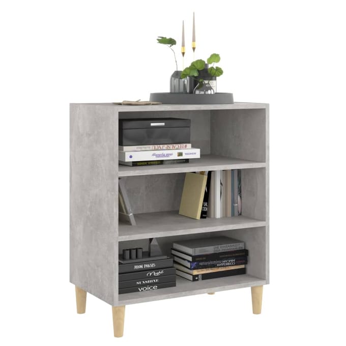 vidaXL - Dressoir - 57x35x70 - cm - bewerkt - hout - betongrijs
