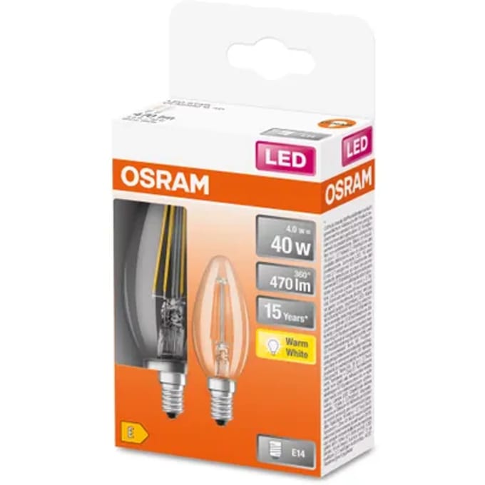 Osram Ledfilamentlamp Kaars Retrofit Classic - D3,5cm - Warm Wit - E14 - 4w