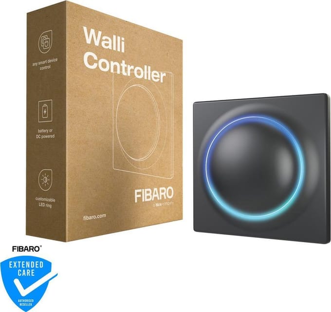 FIBARO Walli Controller - Draadloze schakelaar - Batterijgevoed - Z-Wave Plus - Antraciet