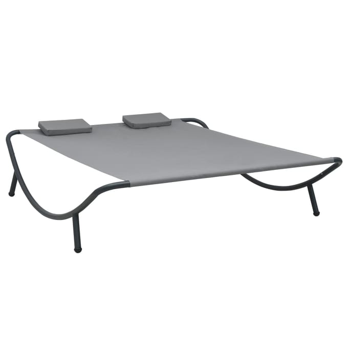 vidaXL - Loungebed - stof - antraciet