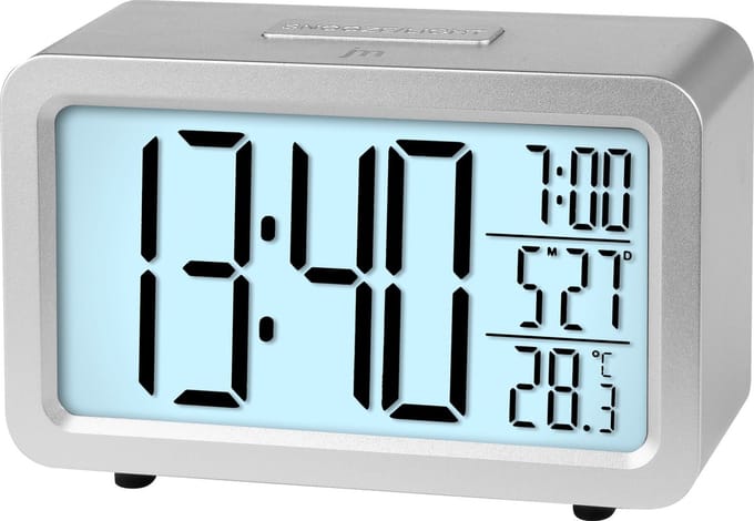Just a Minute | Wekker| Radio gestuurd| Zilver