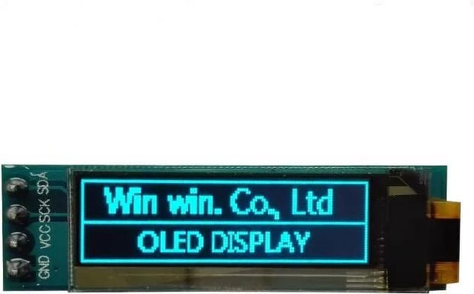 OTRONICÂ® Mini OLED display blauw 0.91 inch 128x32 I2C voor Arduino | ESP8266 | ESP32 | Raspberry Pi